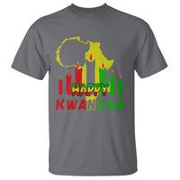 Happy Kwanzaa T Shirt Black Holiday African American Christmas Kinara Candle - Wonder Print Shop