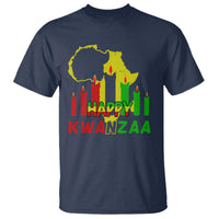 Happy Kwanzaa T Shirt Black Holiday African American Christmas Kinara Candle - Wonder Print Shop