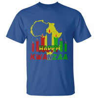 Happy Kwanzaa T Shirt Black Holiday African American Christmas Kinara Candle - Wonder Print Shop