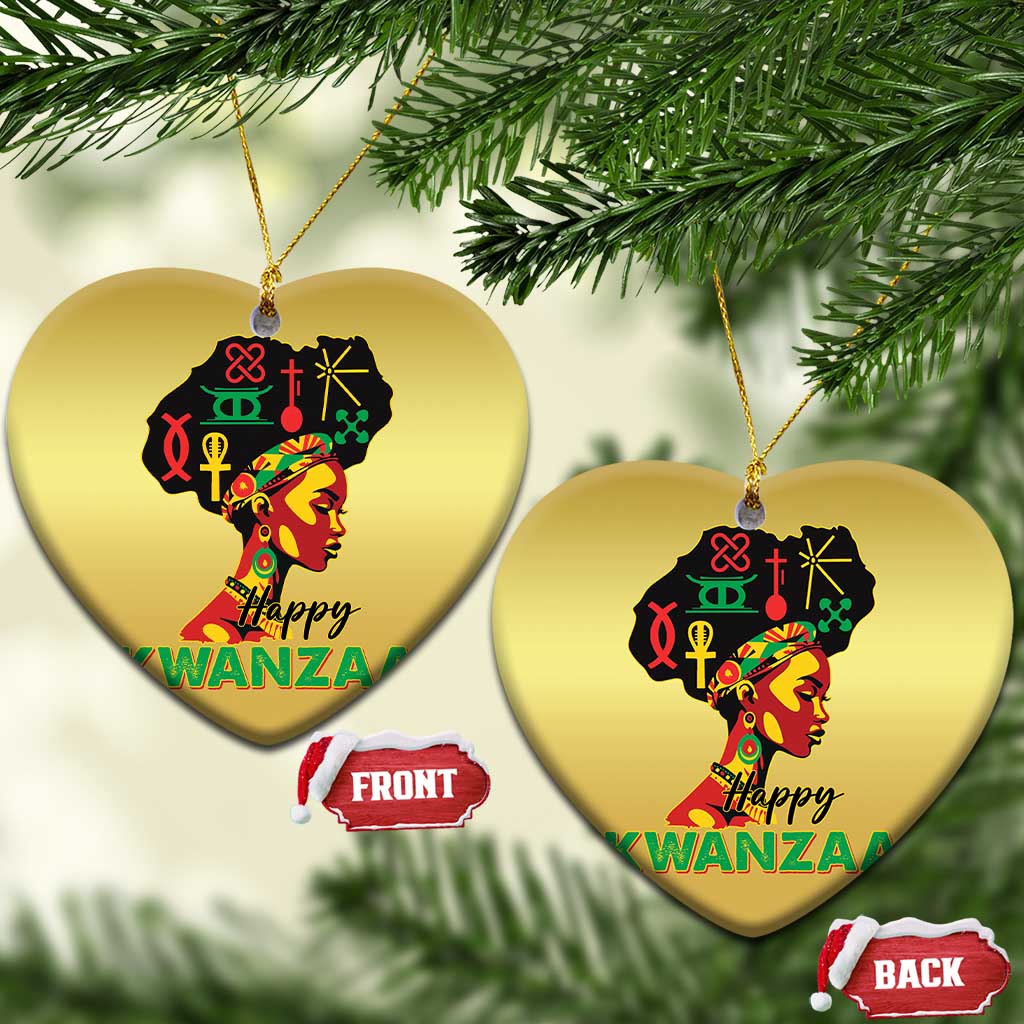Happy Kwanzaa Christmas Ornament Nguzo Saba Symbols The 7 Principles Of Kwanzaa - Wonder Print Shop