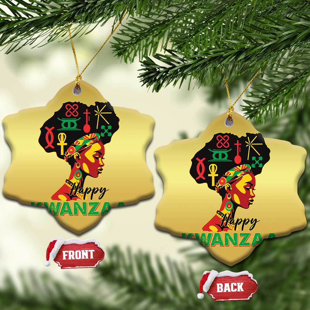 Happy Kwanzaa Christmas Ornament Nguzo Saba Symbols The 7 Principles Of Kwanzaa - Wonder Print Shop