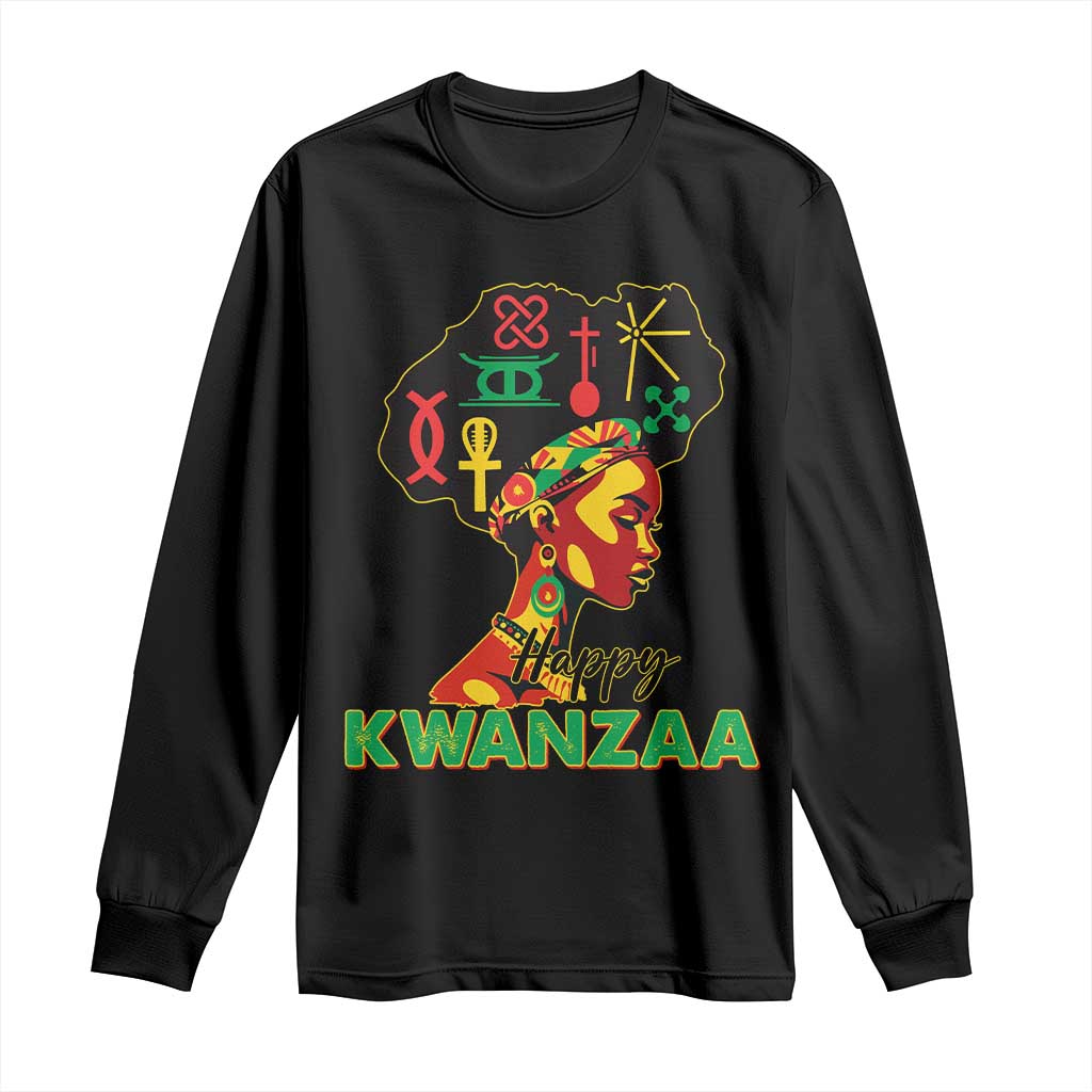 Happy Kwanzaa Long Sleeve Shirt Nguzo Saba Symbols The 7 Principles Of Kwanzaa