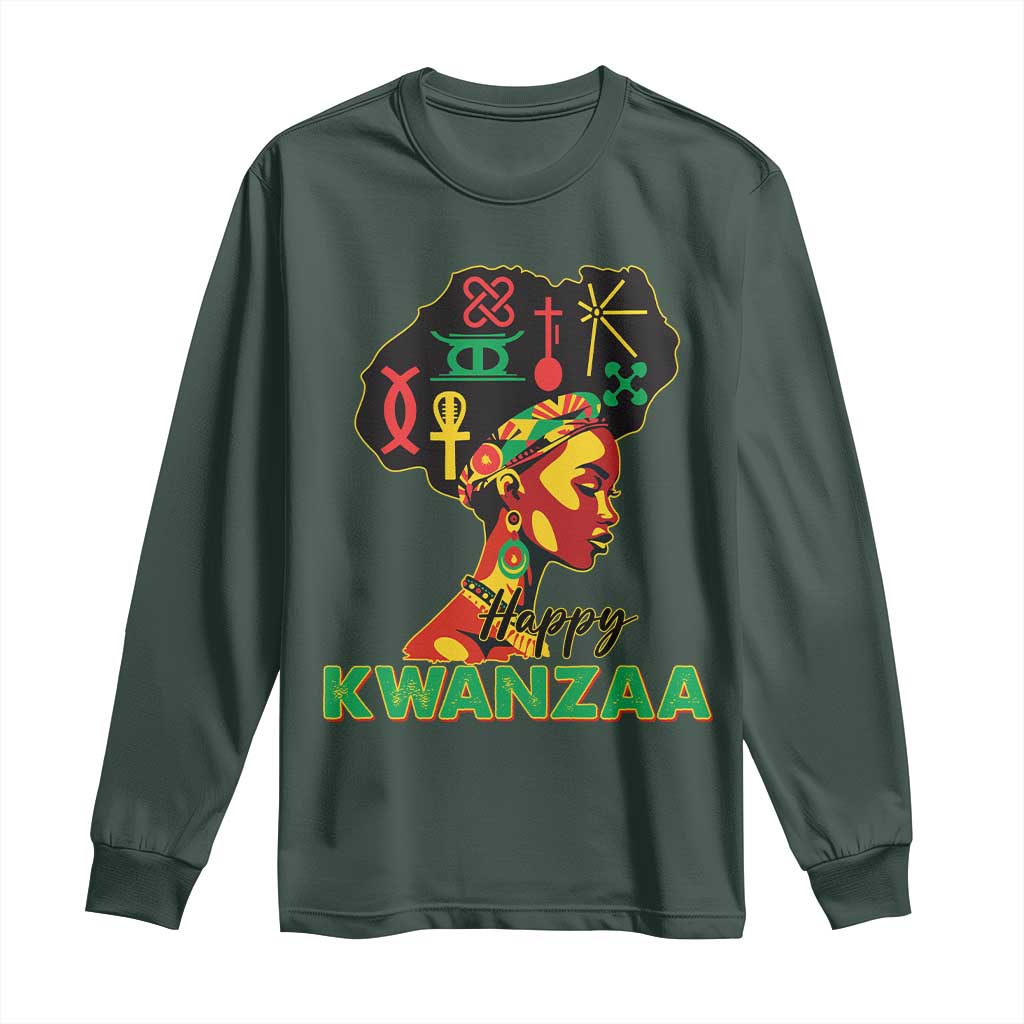 Happy Kwanzaa Long Sleeve Shirt Nguzo Saba Symbols The 7 Principles Of Kwanzaa