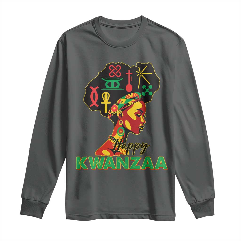 Happy Kwanzaa Long Sleeve Shirt Nguzo Saba Symbols The 7 Principles Of Kwanzaa