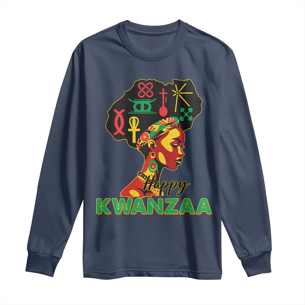 Happy Kwanzaa Long Sleeve Shirt Nguzo Saba Symbols The 7 Principles Of Kwanzaa