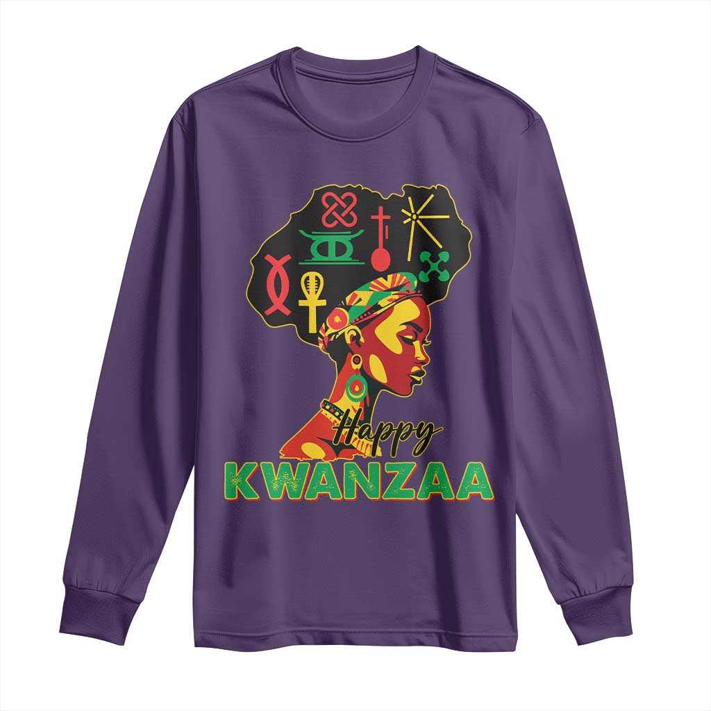 Happy Kwanzaa Long Sleeve Shirt Nguzo Saba Symbols The 7 Principles Of Kwanzaa