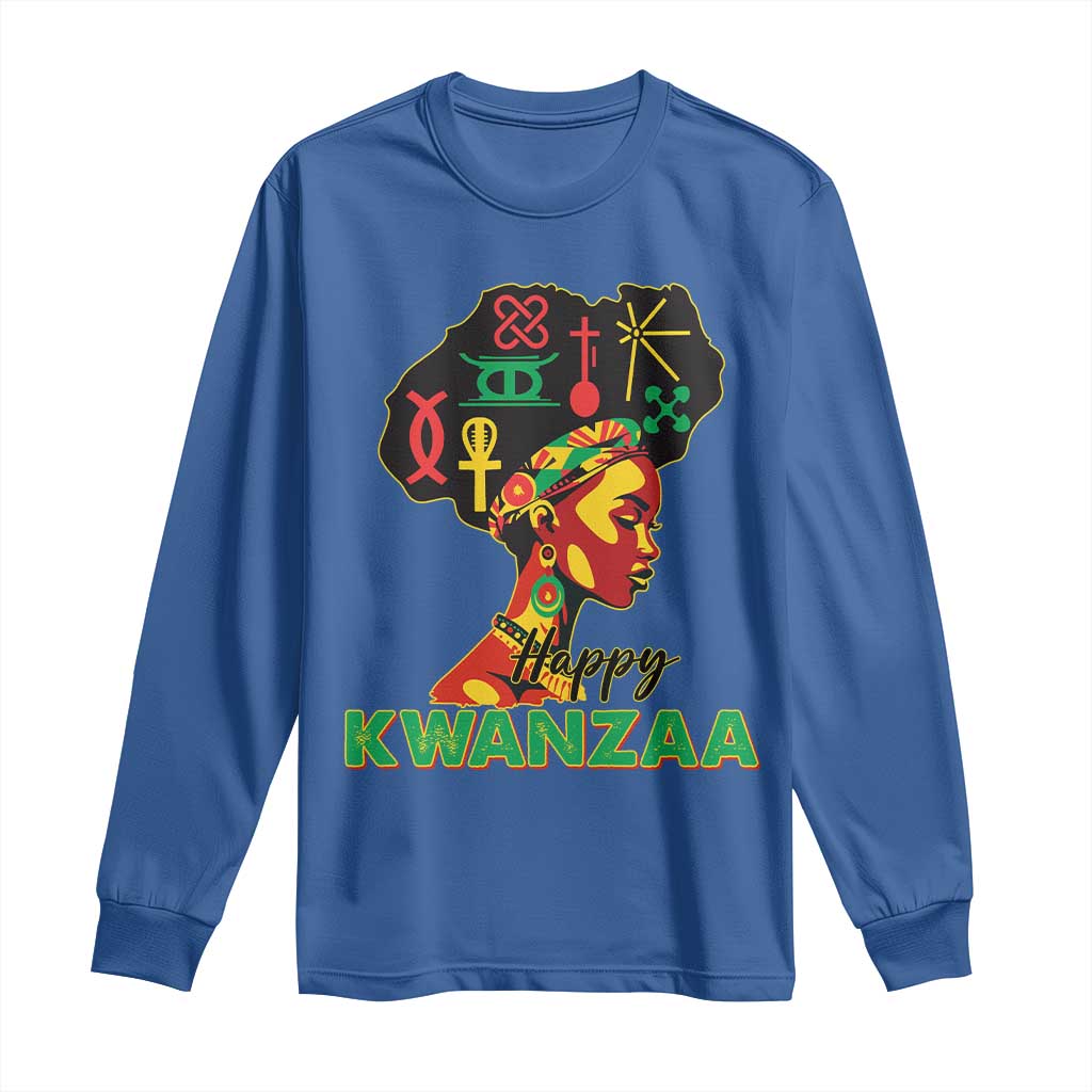 Happy Kwanzaa Long Sleeve Shirt Nguzo Saba Symbols The 7 Principles Of Kwanzaa