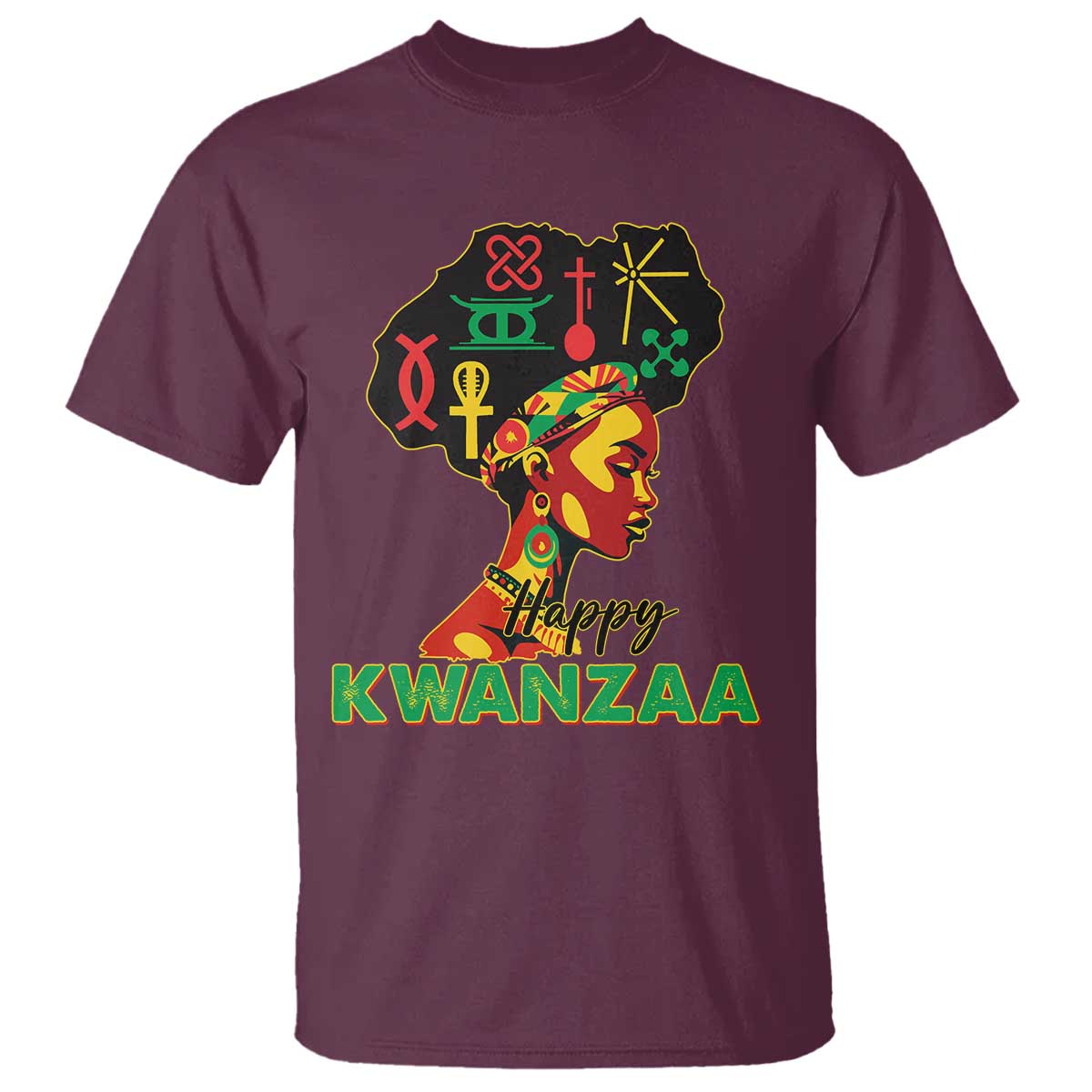 Happy Kwanzaa T Shirt Nguzo Saba Symbols The 7 Principles Of Kwanzaa - Wonder Print Shop