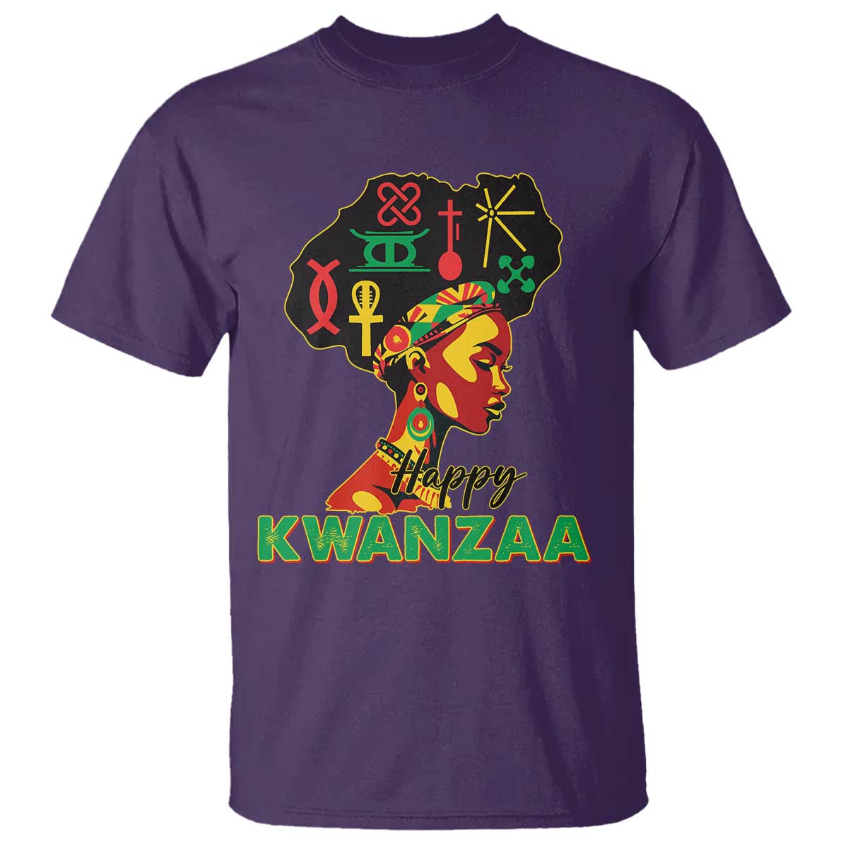 Happy Kwanzaa T Shirt Nguzo Saba Symbols The 7 Principles Of Kwanzaa - Wonder Print Shop