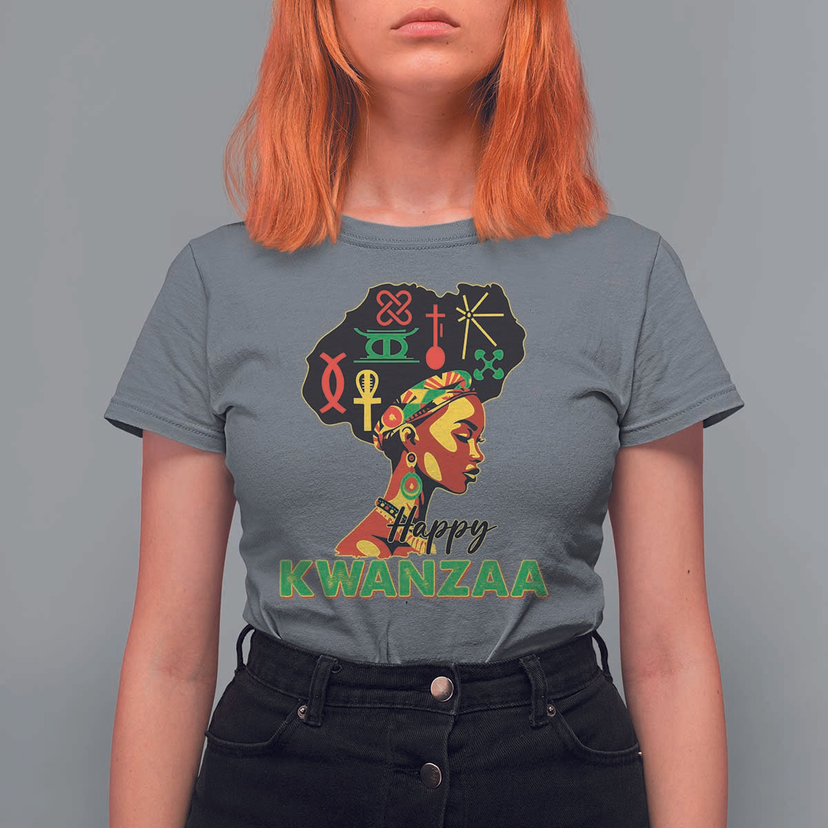 Happy Kwanzaa T Shirt For Women Nguzo Saba Symbols The 7 Principles Of Kwanzaa - Wonder Print Shop