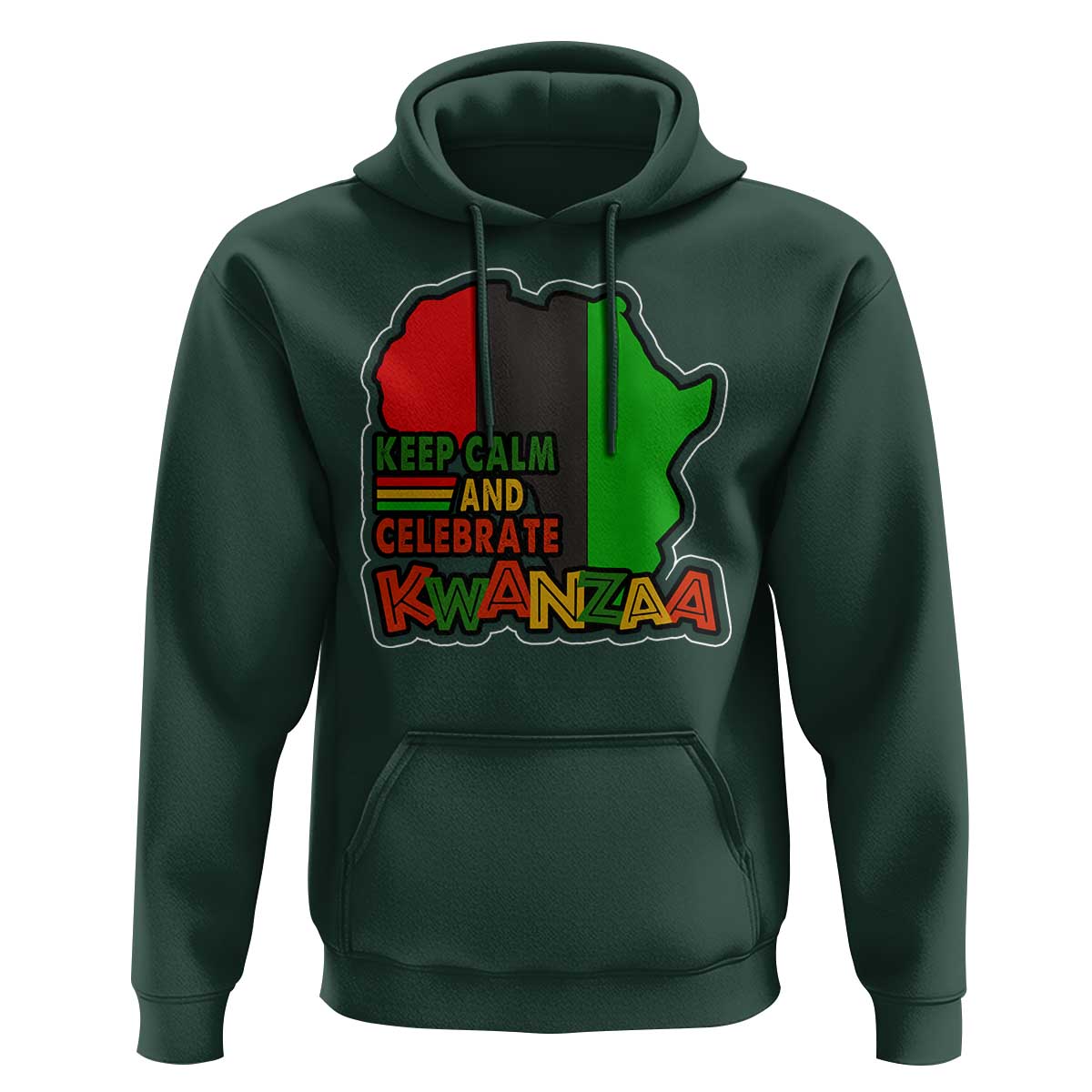 Keep Calm And Celebrate Kwanzaa Hoodie Black Holiday African American Christmas