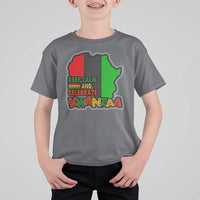 Keep Calm And Celebrate Kwanzaa T Shirt For Kid Black Holiday African American Christmas - Wonder Print Shop