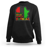 Keep Calm And Celebrate Kwanzaa Sweatshirt Black Holiday African American Christmas - Wonder Print Shop