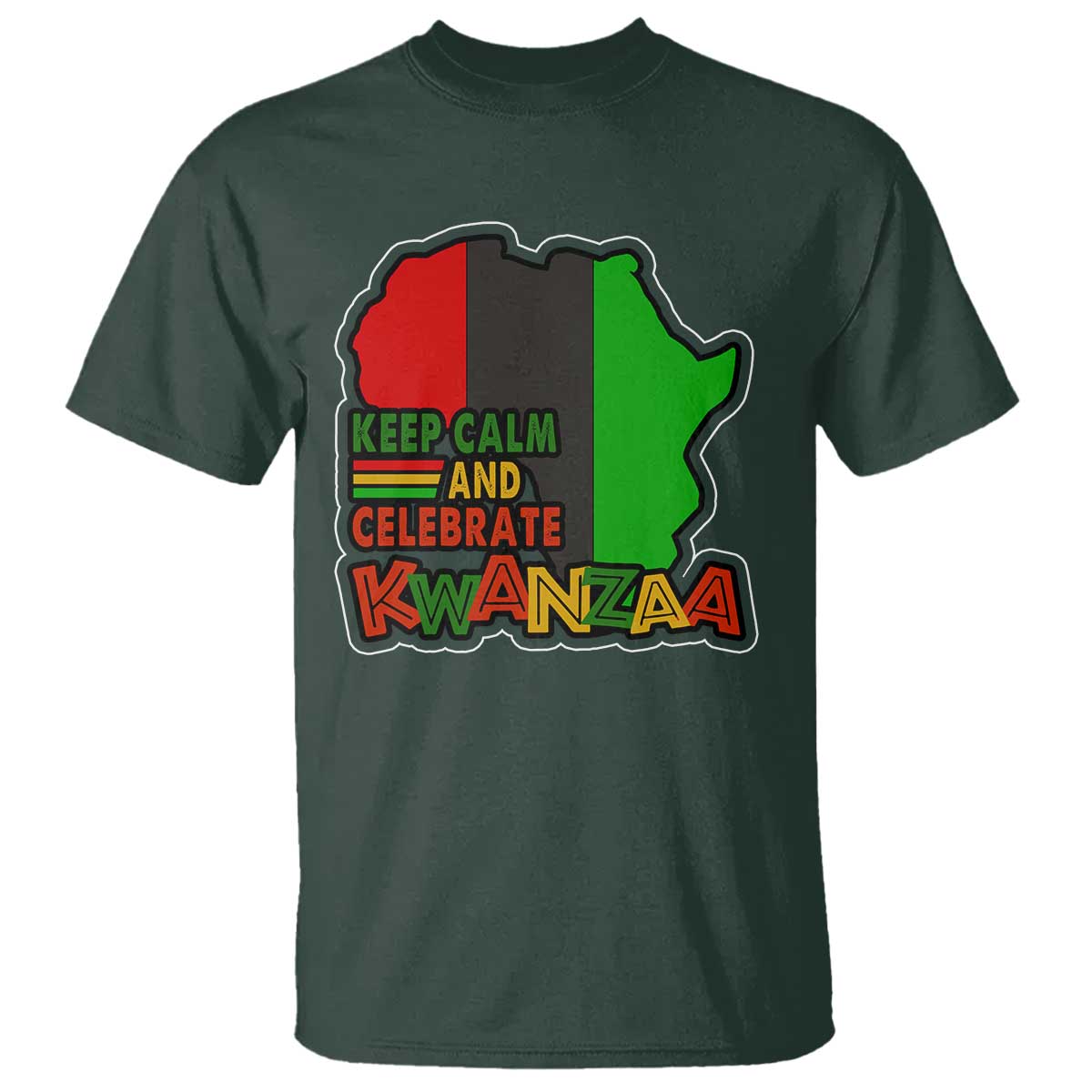 Keep Calm And Celebrate Kwanzaa T Shirt Black Holiday African American Christmas - Wonder Print Shop