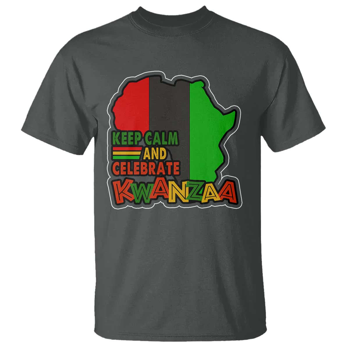 Keep Calm And Celebrate Kwanzaa T Shirt Black Holiday African American Christmas - Wonder Print Shop