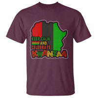 Keep Calm And Celebrate Kwanzaa T Shirt Black Holiday African American Christmas - Wonder Print Shop