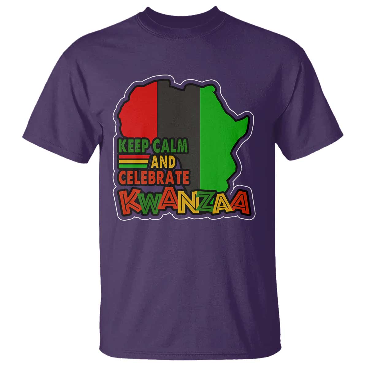 Keep Calm And Celebrate Kwanzaa T Shirt Black Holiday African American Christmas - Wonder Print Shop