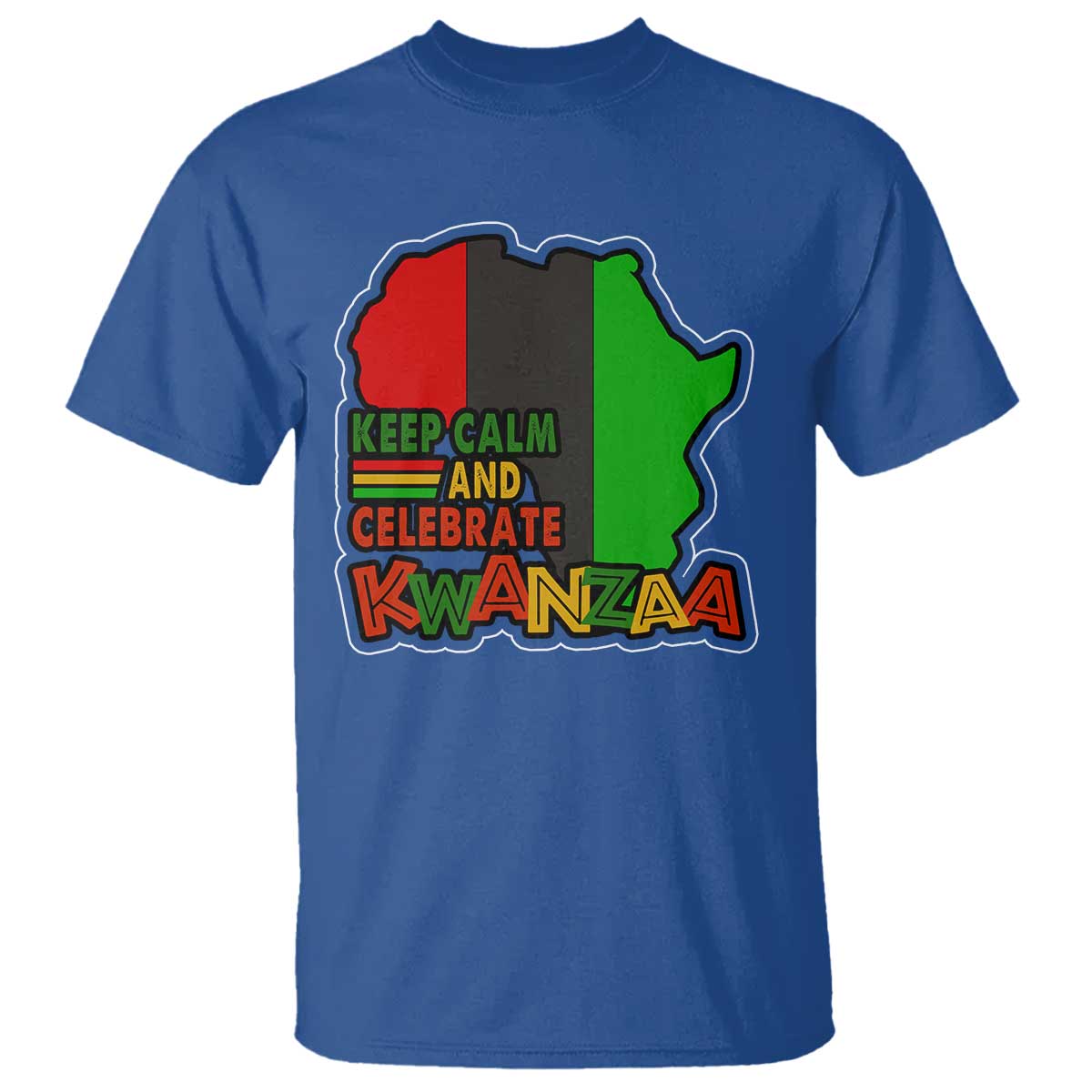 Keep Calm And Celebrate Kwanzaa T Shirt Black Holiday African American Christmas - Wonder Print Shop