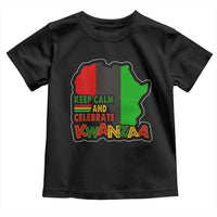 Keep Calm And Celebrate Kwanzaa Toddler T Shirt Black Holiday African American Christmas