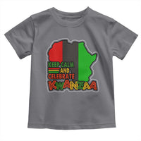 Keep Calm And Celebrate Kwanzaa Toddler T Shirt Black Holiday African American Christmas