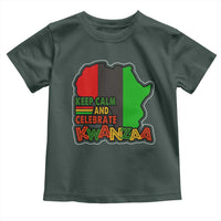 Keep Calm And Celebrate Kwanzaa Toddler T Shirt Black Holiday African American Christmas