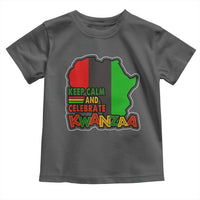 Keep Calm And Celebrate Kwanzaa Toddler T Shirt Black Holiday African American Christmas