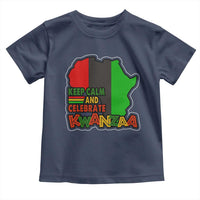 Keep Calm And Celebrate Kwanzaa Toddler T Shirt Black Holiday African American Christmas