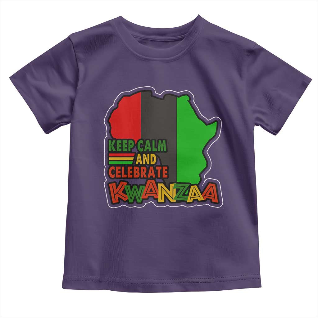 Keep Calm And Celebrate Kwanzaa Toddler T Shirt Black Holiday African American Christmas