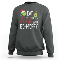 Funny Christmas Pickleball Sweatshirt Eat Dink And Be Merry - Wonder Print Shop