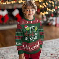 Funny Xmas Pickleball Ugly Christmas Sweater Eat Dink And Be Merry - Wonder Print Shop