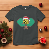 Funny Christmas Pickleball Holiday Santa Hat T Shirt - Wonder Print Shop