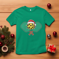 Funny Christmas Pickleball Holiday Santa Hat T Shirt - Wonder Print Shop