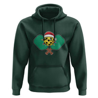 Funny Christmas Pickleball Holiday Santa Hat Hoodie