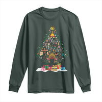 Funny Native American Christmas Tree Medicine Wheel Long Sleeve Shirt