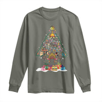Funny Native American Christmas Tree Medicine Wheel Long Sleeve Shirt