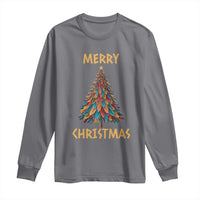 Funny Native American Eagle Feather Christmas Tree Long Sleeve Shirt
