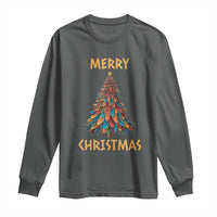 Funny Native American Eagle Feather Christmas Tree Long Sleeve Shirt