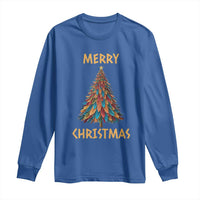 Funny Native American Eagle Feather Christmas Tree Long Sleeve Shirt