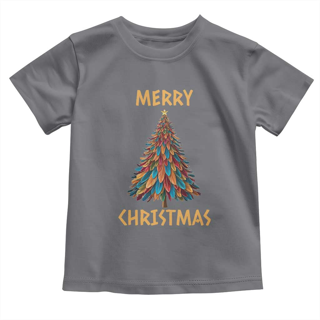 Funny Native American Eagle Feather Christmas Tree Toddler T Shirt