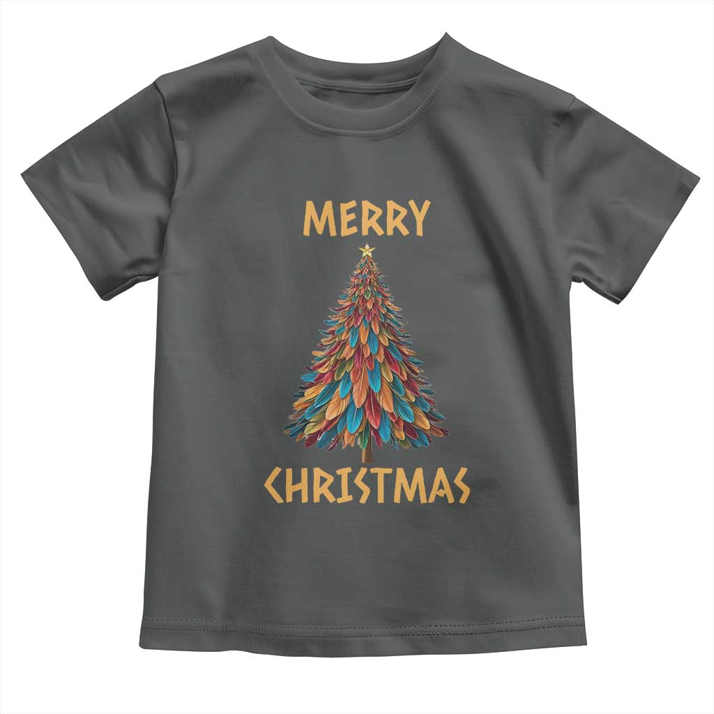 Funny Native American Eagle Feather Christmas Tree Toddler T Shirt