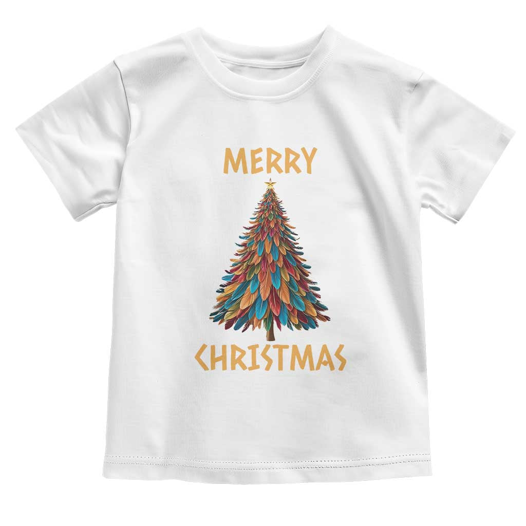 Funny Native American Eagle Feather Christmas Tree Toddler T Shirt