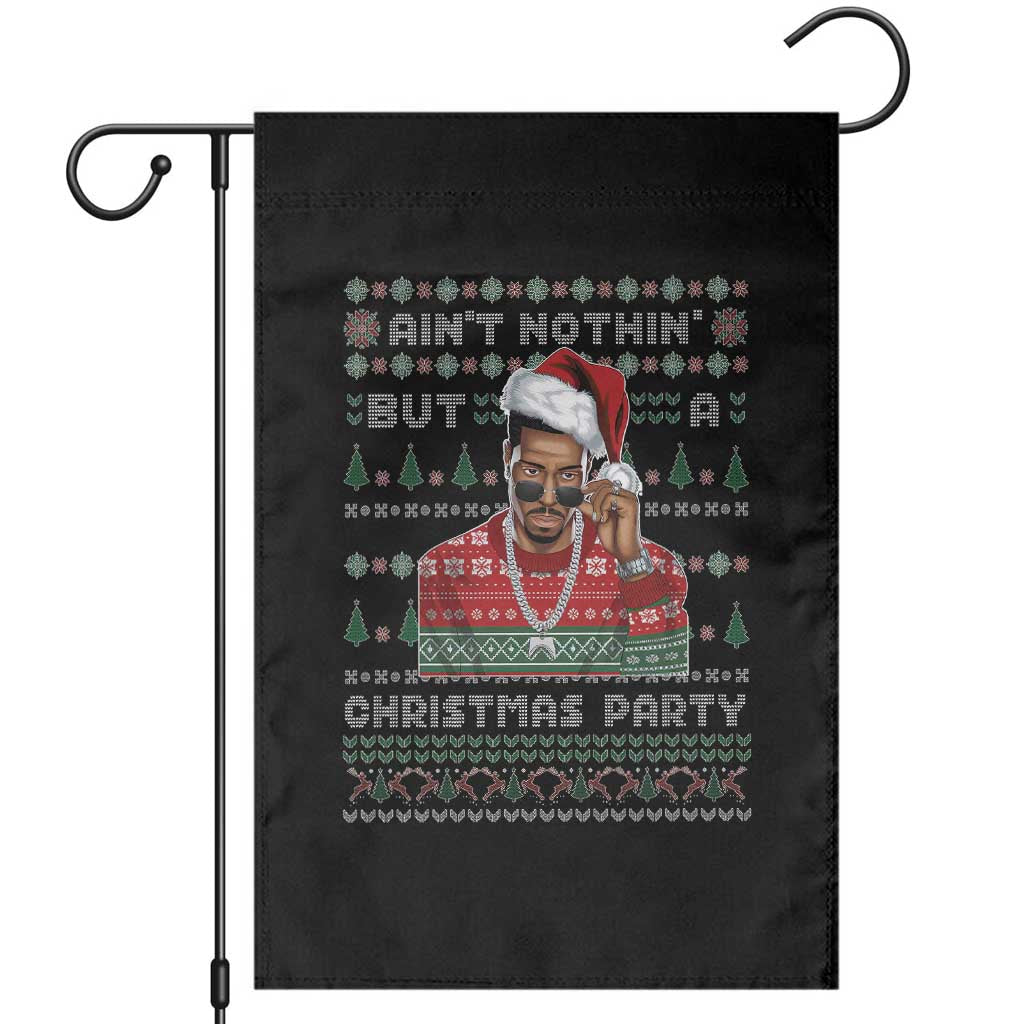 Funny Dirty Santa Diddy Christmas Garden Flag Ain't Nothin' But A Christmas Party Santa - Wonder Print Shop