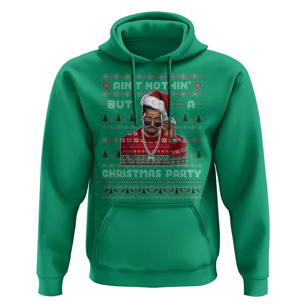 Funny Dirty Santa Diddy Christmas Hoodie Ain't Nothin' But A Christmas Party Santa