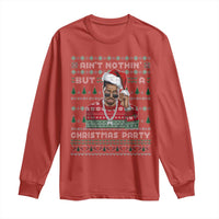 Funny Dirty Santa Diddy Christmas Long Sleeve Shirt Ain't Nothin' But A Christmas Party Santa