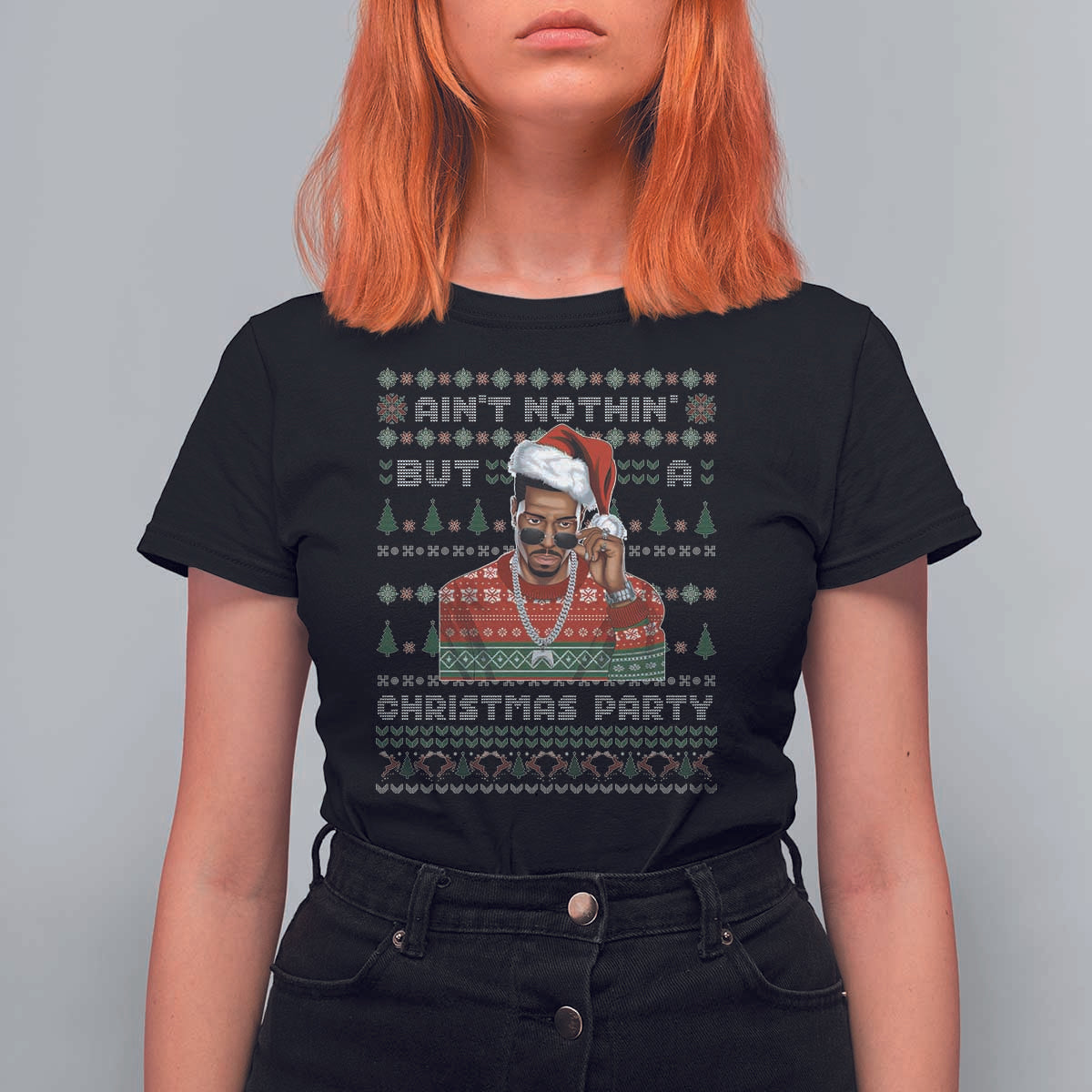 Funny Dirty Santa Diddy Christmas T Shirt For Women Ain't Nothin' But A Christmas Party Santa - Wonder Print Shop