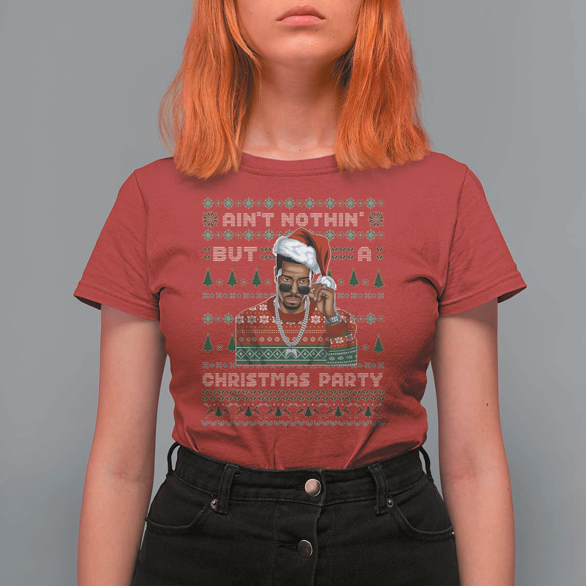 Funny Dirty Santa Diddy Christmas T Shirt For Women Ain't Nothin' But A Christmas Party Santa - Wonder Print Shop