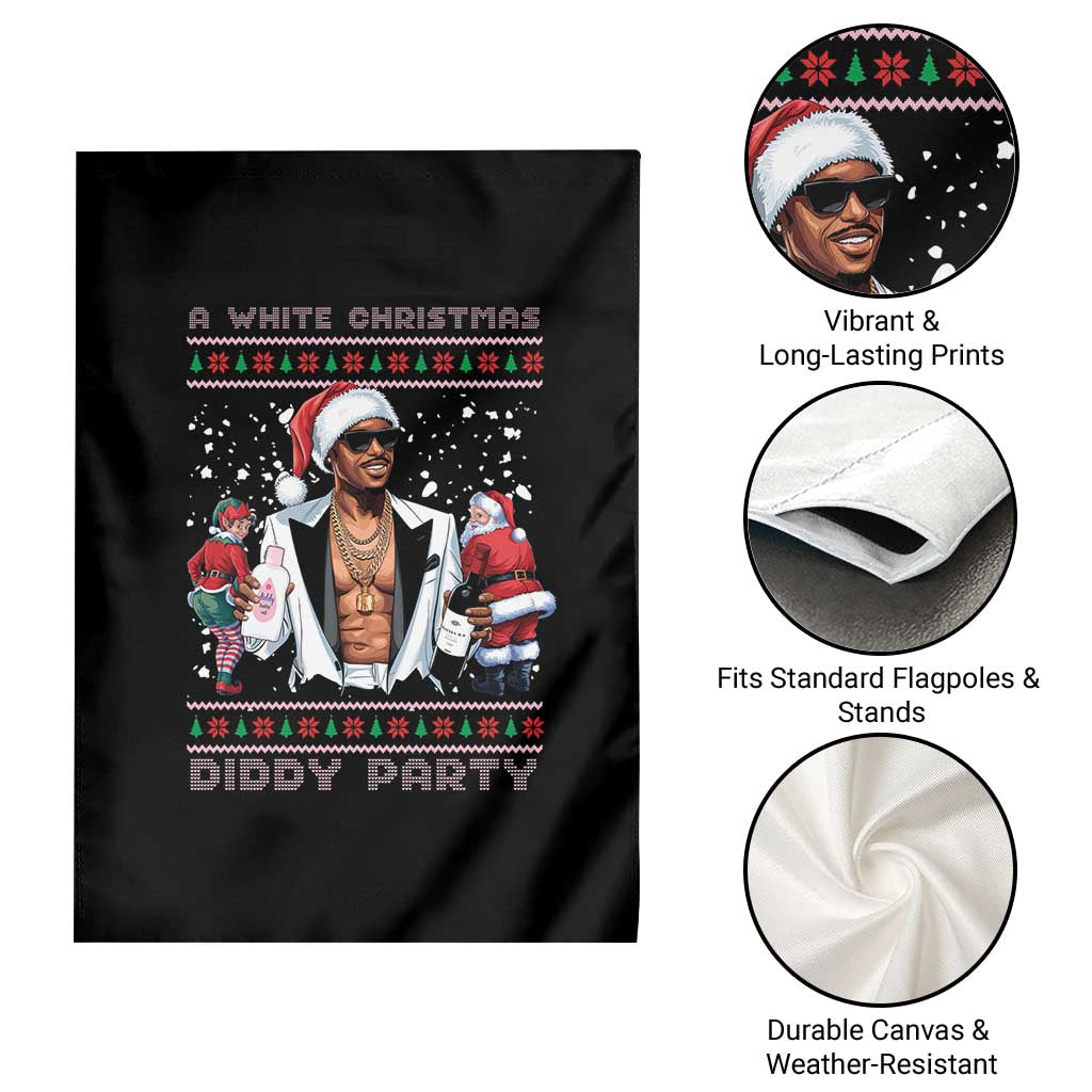 Funny A White Christmas Diddy Party Dirty Santa Garden Flag - Wonder Print Shop