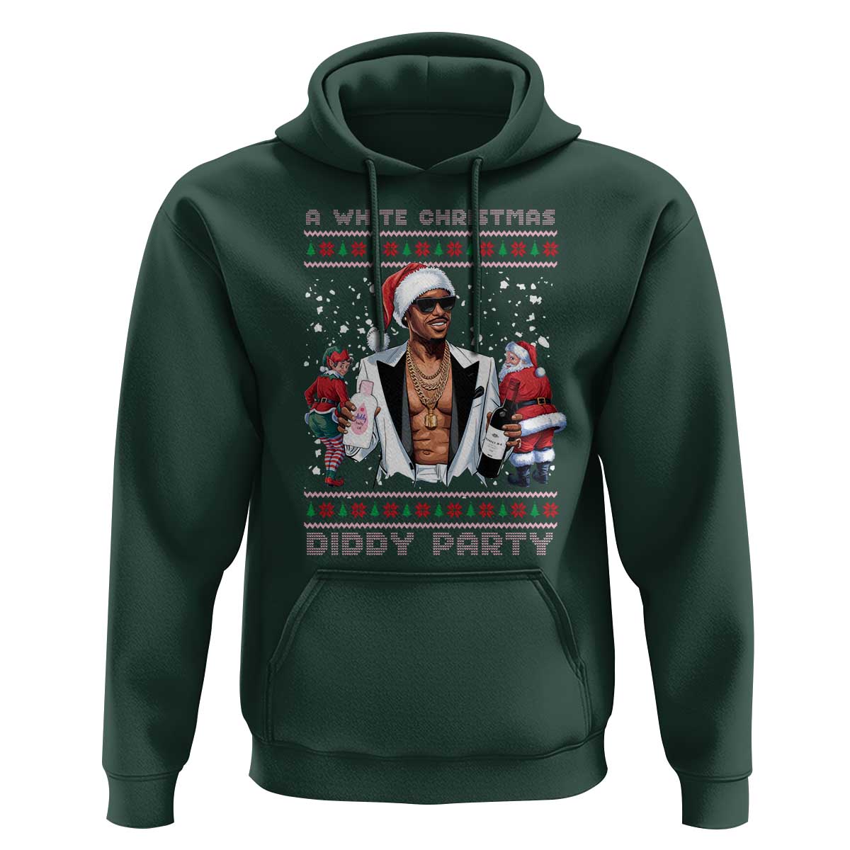 Funny A White Christmas Diddy Party Dirty Santa Hoodie
