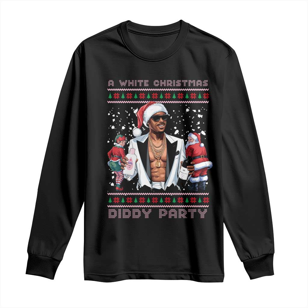 Funny A White Christmas Diddy Party Dirty Santa Long Sleeve Shirt