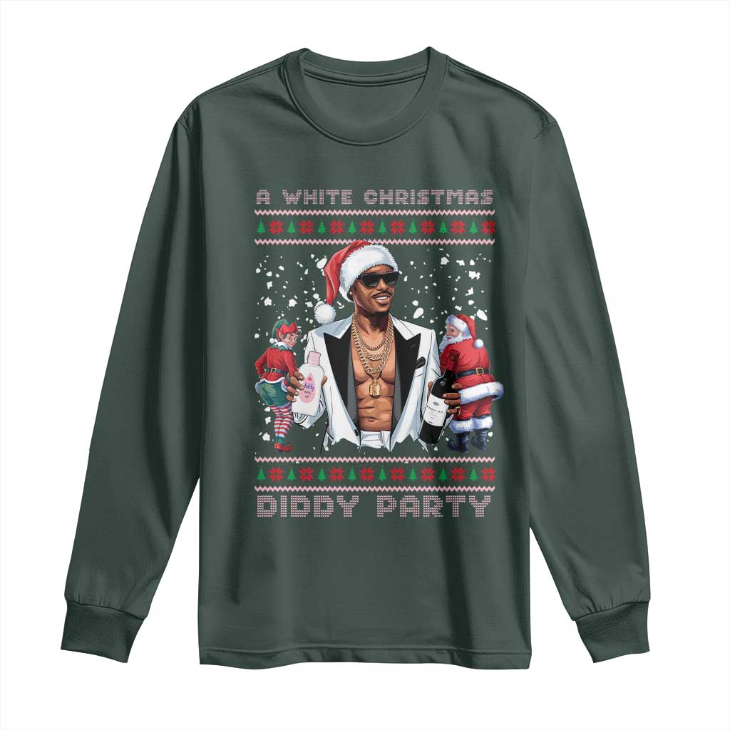 Funny A White Christmas Diddy Party Dirty Santa Long Sleeve Shirt